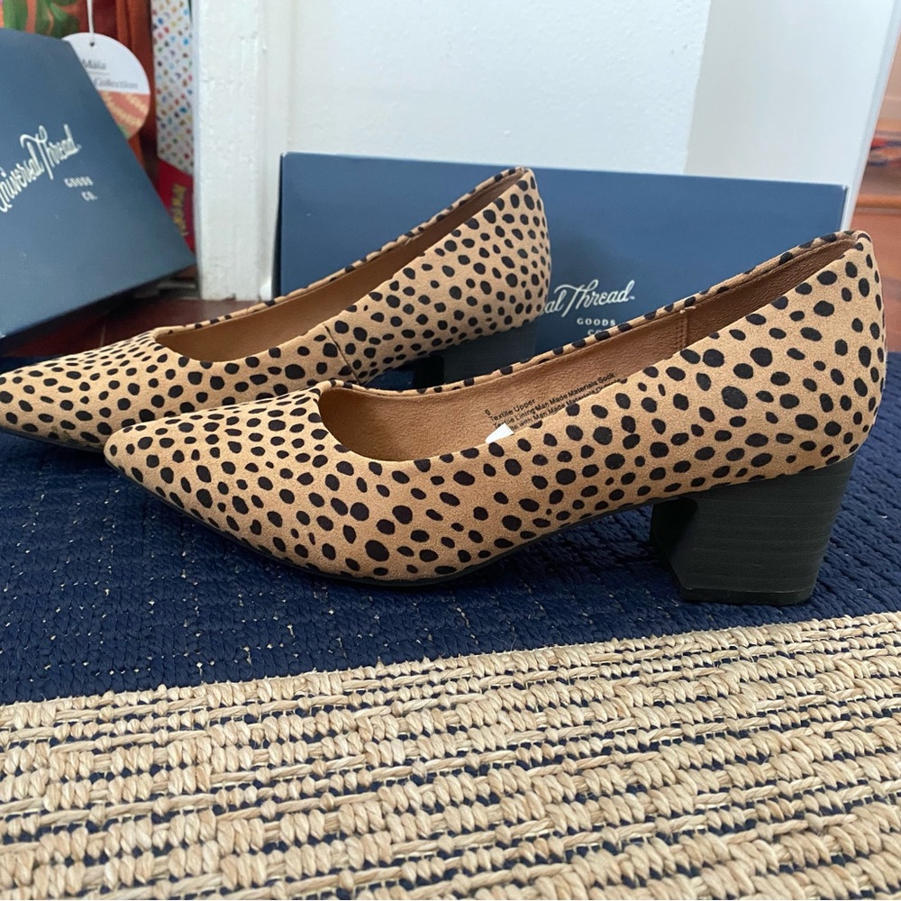 Universal Thread Leopard Print Block Heels